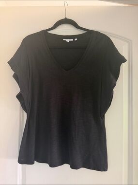 Chico’s V-Neck Short Sleeve Top - Black